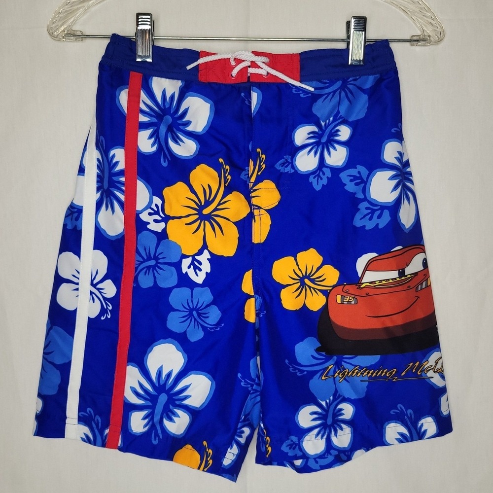 Kids‎ Disney Pixar ~ Cars ~ Lightning McQueen Hawaiian Swim Trunks